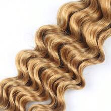 DCurly Braiding Human Hair 11A 100g 16 Inch Color 27 Honey Blonde Deep Wave Braiding Human Hair No Weft Brazilian Virgin Hair For Boho Braids - 27 - Xem 6
