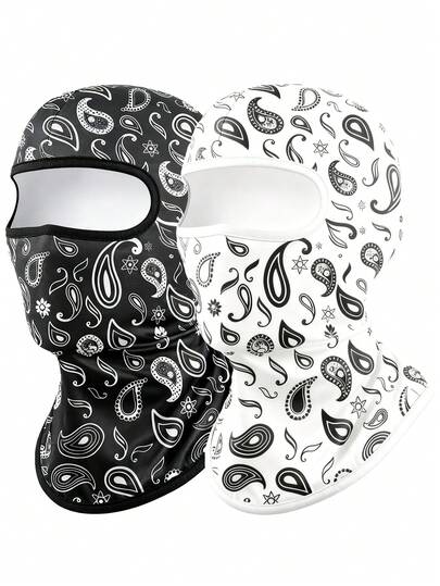 1 szt./2 szt. unisexowa, jednokolorowa, ciepła, polarowa kominiarka, wiatroszczelna maska na twarz do jazdy na motocyklu, na nartach, na rowerze i do aktywności na świeżym powietrzu