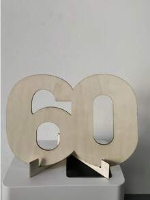 1 طقم أرقام خشبية شخصية لكتاب الضيوف لحفلات عيد الميلاد 18/30/40/50/60 - هدية مثالية لحفلات عيد الميلاد 18/30/40/50/60، اكسسوارات عيد الميلاد الشخصية، ديكور حفلة البلوغ بطاقة تهنئة خشبية