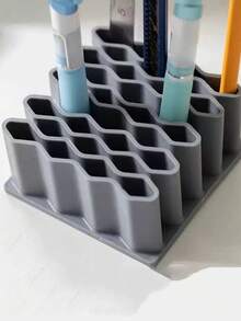 1 件桌面波浪形隔层学生文具收纳架，多功能条形收纳架 - 彩色 - 查看 8
