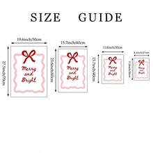 1/3pcs Bow Holly Jolly Christmas Noel Wall Art Picture - North Pole Ticket & Watercolor Bows Canvas Print Paintings|Modern Festive Christmas Decorations For Dorm Room,Bedroom,Living Room Or Office Home Deendy Pink & Red Christmas Poster,Seasonal Xmas Gift For Her,Unframed - Multicolor - View 6