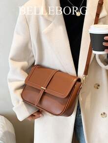 Fashionable Retro Versatile Commuter Women's Shoulder Tote Bag - Brown - View 3
