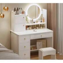 Tocador Multifuncional Que Incluye Espejo, lámpara Y Taburete - Tipo de Enchufe A USA (110-127V) - Ver 6