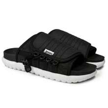 Asuna Comfortable Black And White Sandal With White Sole - Original From The Factory - White - View 3