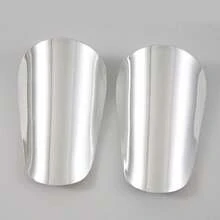 电镀足球护腿板，成人和青少年足球比赛腿部保护护腿板 - 金色和銀色 - 查看 7