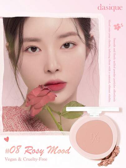 Dasique Dasique Matte Rouge Palette, hochpigmentiert, nicht verlaufend, langanhaltend, strahlend, leicht, natürlicher Rouge Make-up, vegane Formel, modische Marke für Frauen, Weihnachtsgeschenke, Geschenke für Frauen zu Feiertagen