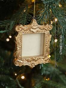 1 pieza Mini marcos de fotos dorados, pequeños marcos de fotos vintage antiguos con vidrio, pequeño marco de fotos para decoración del hogar, hotel, árbol, adornos navideños, decoración de mesa, exhibición de joyería, accesorios para fotografía