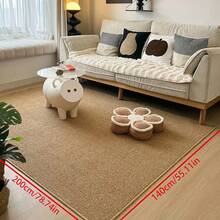 1pc Camel Linen Non-Slip Entry Doormat, High Density Thick Plush Anti-Slip Washable Kitchen Mat, Soft & Comfortable Home Entrance Floor Mat, Suitable For Bathroom - Coffee Brown - View 16