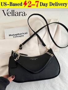 [US-Based Shipping]Fashion Underarm Bag New Style Single-Shoulder Tote Bag Textured Color-Blocking Work Small Handbag, Hot-Selling Vintage Bag High-End Solid Color Underarm Bag Large Capacity Commuter Crossbody Women's Bag, Retro Casual Minimalist Korean-Style Solid Color Textured Commuter Crossbody Underarm Bag For Women, Niche Design Unique Chic Casual Crossbody Bag Fashionable Shoulder Bag For Women, Large Capacity Retro New Arrival Casual Minimalist Korean-Style Solid Color Textured Commuter Solid Color Crossbody Underarm Bag For Women, Underarm Bag Fashionable Shoulder Handbag, Textured Women's Spring Grapefruit-Patterned Work Small Handbag.Mochilas,Tote Bags For Women,Designer Handbags,Bags For Women,Bolsas Elegantes Para Mujer,Carteras Para Mujer,Cross Body Bag,Tote Bags For Women,Bolsos,Purse For Woman.Women's Fall Clothing Winter Clothing Christmas Halloween Gift. - 黑色 - 查看 12