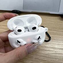 耳机盒，气罐/储气罐，无线蓝牙耳机盒，可爱卡通无线蓝牙耳机盒 - 兼容苹果第一/第二/第三/第四代耳机，带扣，男女通用。