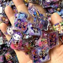 10 Stücke Anime 2cm Acryl Anhänger, süße Acryl Patches, handgemachtes DIY Zubehör, Schlüsselanhänger, PP Clip Patches, Spielzeug, Weihnachtsstrumpf Füller, Weihnachtsgeschenke, Weihnachten, Weihnachtsdekoration, zufälliger Stil