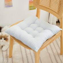 1件纯色座垫，高品质办公椅垫，学生宿舍教室屁股垫，季节性座垫，靠背枕