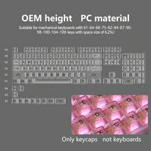 Crystal Transparent Keycaps Jelly Keycaps PC Keycaps OEM Shine Through Keycaps Suitable For Most 6.25U Space-Sized MX Switches For Mechanical Keyboards. Suitable For 61, 87, 96, 98, 100, 104 Key Mechanical Keyboards As Specialized Peripheral Keycaps For Modification, Mechanical Keyboard DIY Accessories, Custom Decoration, Universal For Gaming & Office