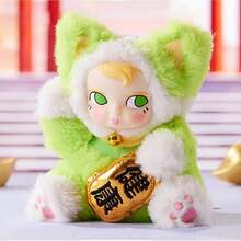 MINISO Authenti SAMSAM 招财猫（幸运猫）乙烯基脸毛绒挂件盲盒 - 可爱、幸运、随机惊喜，非常适合装饰和收藏（1 件随机发货） - 彩色 - 查看 5