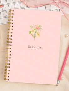 BUBU Daily Planner Notebook - Spiral Bound To-Do List Tracker, Undated Task Priority And Notes, School Or Office Supplies, Back To School Essentials - Pink - View 12