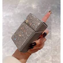 1 Pcs Rhinestone Encrusted Coarse Cigarette Box 20 Pack Of Fine Cigarettes Men'S And Women'S Cigarette Box Flip Cover Portable Cigarette Box Moisture-Proof Cigarette Pack Gift - 粗煙盒 - 查看 9