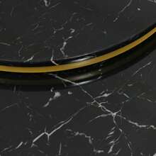 Modern Nesting Coffee Table With High Gloss Marble Design (Original Sku WF295255AAB) Set Of 2 Round Coffee Tables Round Nesting Side Table - Black - View 8