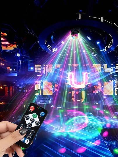 1pc/2pcs USB Powered LED Disco Ball Stage Light, 15 Colors Remote Control Disco Party Lamp, Suitable For DJ, Wedding, KTV And Home Decor - Multifunctional Atmosphere Night Light, Dynamic Pattern Creates Holiday Room Ambiance