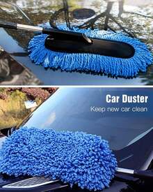 1Pack Car Cleaning Kit,  Extendable Microfiber Dust Brush/Scratch Free Car Dash Duster/Soft Car Interior Brush For Vehicles Motorcycle And Home Cleaning Tools - one-size - View 3