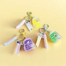 Miniso 名创优品史努比多彩生活系列书包液体钥匙扣配饰包饰-黄色 - 黃色 - 查看 2