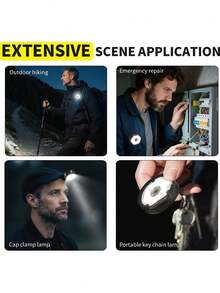 1件装新款USB便携灯包灯露营灯小夜灯帽灯汽车检查灯钥匙扣灯宠物防丢夜灯遛狗神器夜项圈灯 - 多色 - 查看 7