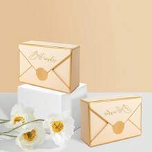 CZ 20Pcs Candy Box Cookie Gift BoxesRomantic Wedding Favors Cute Chocolate Box For Wedding Bridal Birthday Party Supplies Champaign Gold 8502 - 香檳金 - 查看 5