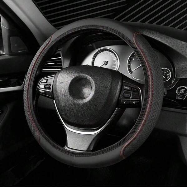 Funda de volante, funda de volante de coche para decoración y protección del volante, funda universal de 15 pulgadas para accesorios interiores de coche para hombres y mujeres