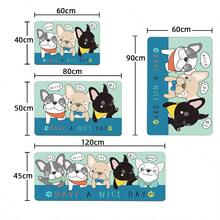1pc Bulldog Pattern Soft Plush Surface Anti-Fatigue Mat, Home Decor, Bathroom Decor, Bathroom Rug, Bathroom Non-Slip Mat, Kitchen Decor, Kitchen Mat, Bathroom Set, Gift, Entrance Mat, Hallway Mat - Multicolor - View 3