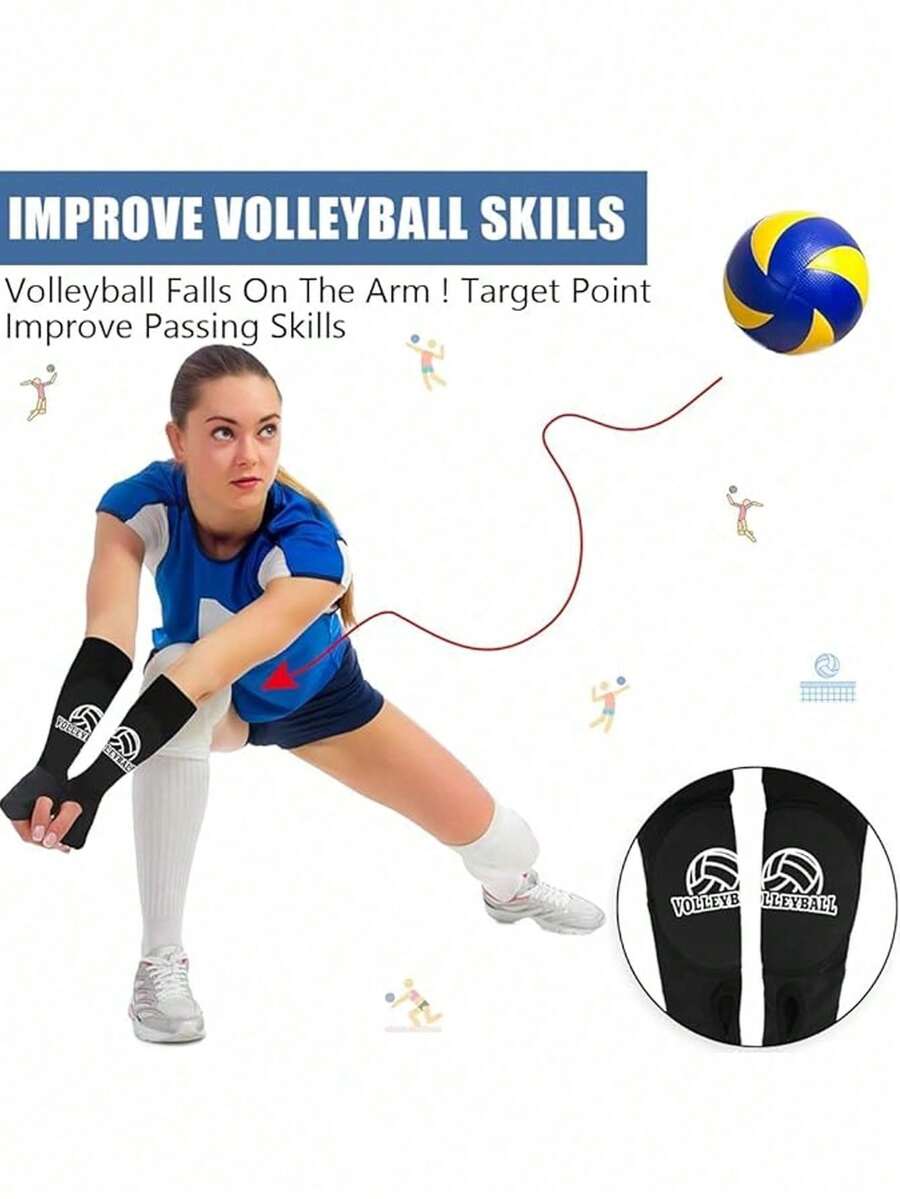 1set Volleyball Arm Guards, Compression Breathable Arm Guards For Men, Women And Youth, Volleyball Training Protective Gear,Anticollision Elbow Training Pressurized Arm Protector Student Forearm Protector Exercise Lengthening Volleyball Breathable Volleyball Wrist Protector Ball Arm Protector Equipment Sports Protector