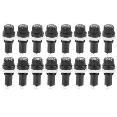 20PCS Screw Cap Fuse Holder Socket Case For Glass Tube Fuses 5x20mm