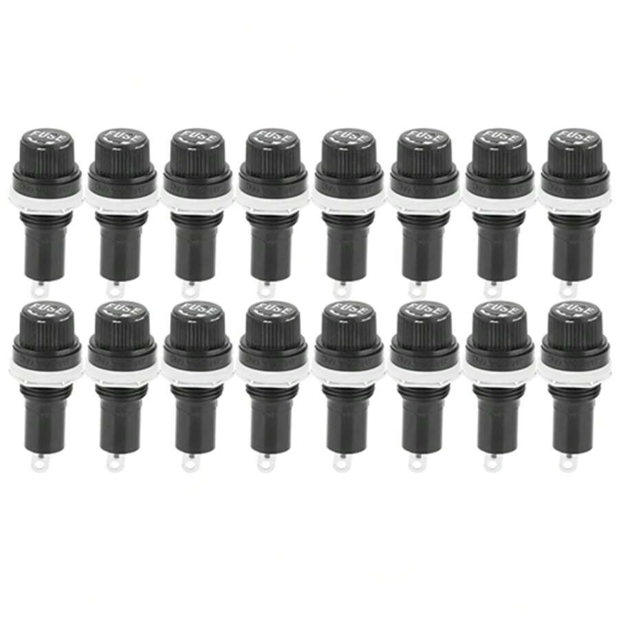 20PCS Screw Cap Fuse Holder Socket Case For Glass Tube Fuses 5x20mm - Multicolor - View 1