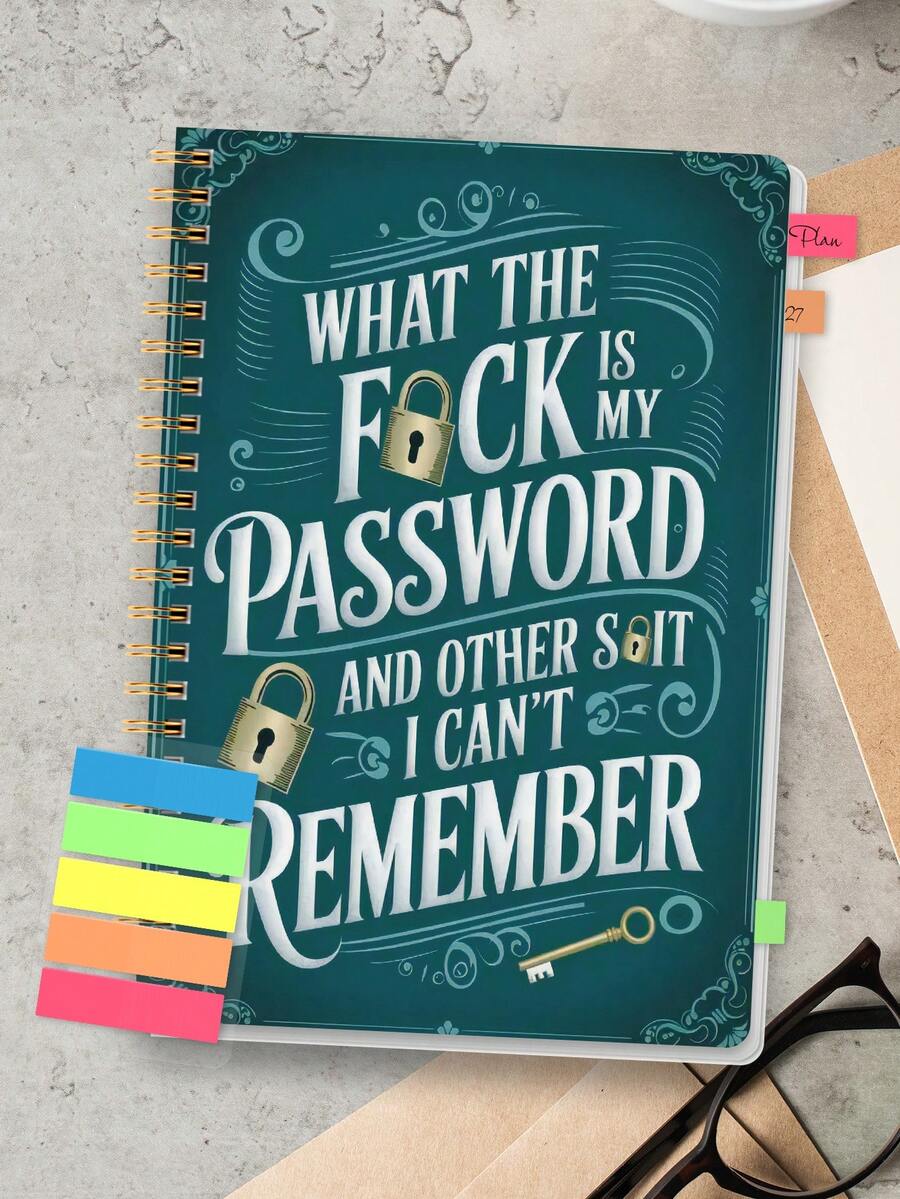 Trees Funny Password Book,A5 Password Keeper Book With Lock Key Design, For Internet And Computer Logins, Record Websites, Usernames, Passwords, Home Or Office Supplies, Unique Gift For Women Men
