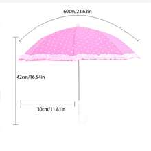 1 chiếc ô cán dài 30cm viền chấm bi, ô đạo cụ khiêu vũ, ô ren dễ thương, đạo cụ chụp ảnh, vật dụng phổ biến tại các điểm tham quan, ô mini chấm bi ánh ngọc trai, ô chấm bi ánh ngọc trai chống thấm nước sáng tạo - nhiều màu - Xem 7