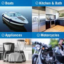 Metal Polish Cleaner And Chrome Marine Grade For Boats Cars Aluminum Stainless Steel (Reformulated) - White - View 2