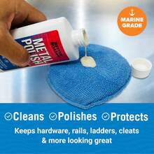 Metal Polish Cleaner And Chrome Marine Grade For Boats Cars Aluminum Stainless Steel (Reformulated) - White - View 6