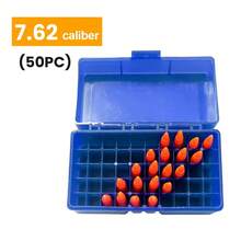 1个大容量子弹盒，可容纳多达50发1厘米宽 x 6.5厘米高的子弹，适用于.223雷明顿、5.56x45毫米、5.56北约、.223/5.56、.300 AAC Blackout、5.56x45、5.8x42口径子弹，轻便子弹收纳盒