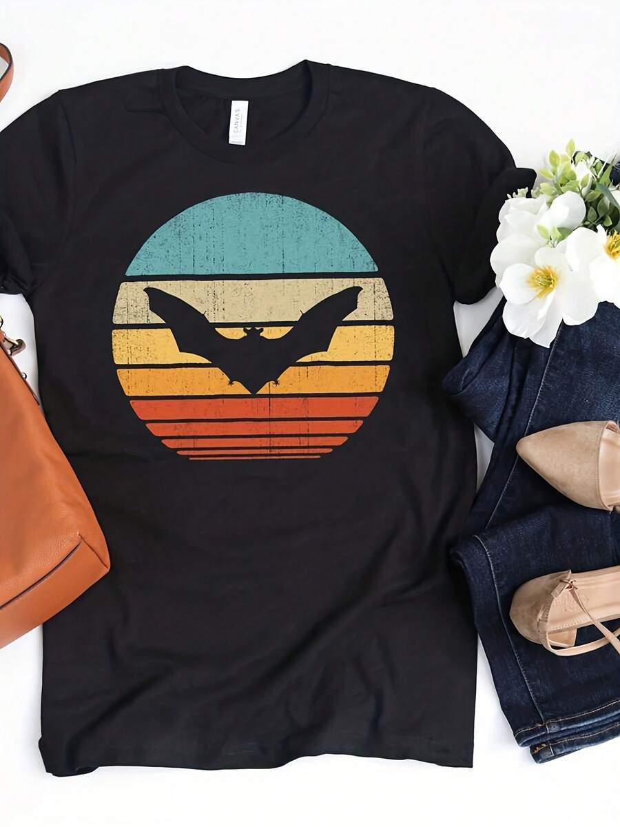 Bat Sunset R Shirt Bat Shirt Bat Gifts Gift For Bat Lover Bat Design Bats Print Bat Lovers Gift Tank Top Hoodie - Phong cách 11 - Xem 1