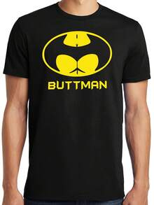 Big Guys Rule Funny Big And Tall King Size Buttman Parody T-Shirt - Style 29 - View 1