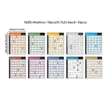 10 幅无框帆布海报，现代艺术，身体锻炼训练图表，家庭健身房健身艺术画，卧室客厅走廊、墙壁艺术、墙壁装饰、冬季装饰、房间装饰的理想礼物