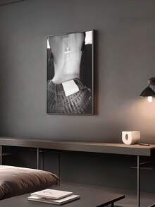 Tranh in không khung, poster cô gái độc đáo thời trang, hình môi hôn, họa tiết da báo đen trắng, trang trí phòng theo phong cách thẩm mỹ. - Nhiều màu - Xem 8