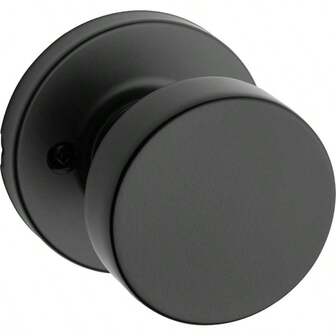 Pismo Dummy Door Knob, Single Sided Handle Closets, French Double Doors, And Pantry, Matte Black Non - Turning Interior PushPull Door Knob, With Microban