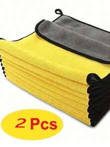 2/5 Paquet de lingettes de nettoyage pour voiture en microfibre et polaire de corail - Ultra-douces, séchage rapide, réutilisables, conviennent pour le détail automobile, l'entretien marin, les plans de travail de cuisine, les surfaces de salle de bain, les soins des animaux de compagnie et le nettoyage des fenêtres | Chiffon de nettoyage polyvalent - Multicolore - Voir 9