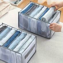 2pcs 7Grids Fabric Foldable Storage Box For SockUnderwear, Tie And Sock, Belt Storage Box, FabricStorage Box, Foldable Storage Box,Sock UnderwearOrganizer Dividers,Drawer, Cabinet Closet Organizers AndStorage Boxes,Bedroom Christmas For Holiday Gift Giving - Light Grey - View 9