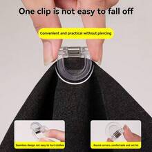 2/4/6/8/10pcs Pants Leg Extender Clips, Invisible Pant Leg Shortener Adjustable Clips To Fix Too Long Pants Dragging On The Ground - Multicolor - View 5