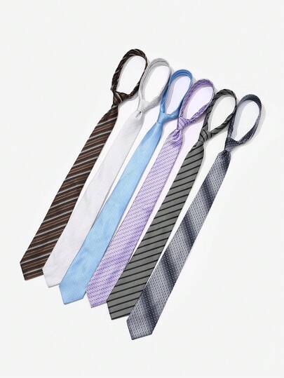 MOGLESS 1pc Men's Handmade Multi-Color Necktie, Business Formal Wear Wedding Tiedy