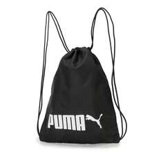 Puma Phase Gym Sack No. 2 Drawstring Backpack, Lightweight Storage Bag, Minimalist Travel Bag, Unisex - Black - View 1