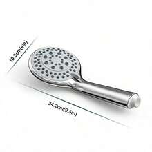 5-Mode Handheld Shower Head With Power Wash - Silver - View 2