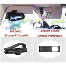New 1080° Multi-Function Sun Visor Universal 360 Degree Rotating Phone Holder Suitable For Any Scene Car Holder - Rotatable And Retractable - 黑色 - 查看 5
