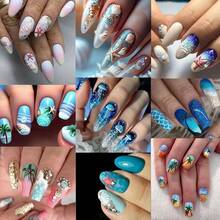 Summer Nail Art Stickers Decals Beach Style Nail Decals Self Adhesive 5D Shell Coconut Tree For Women Nails Design Decoraion 3D Beach Mails Stickers Supplies{Inchcolor_nameinch:InchColorful-19inch} - 多彩-19 - 查看 7