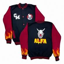 Chamarra Alfa CM Fuego - Negro con Rojo - Ver 2